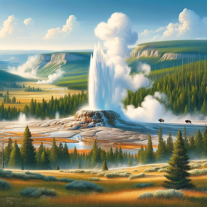 Old Faithful in Yellowstone National Park, Wyoming